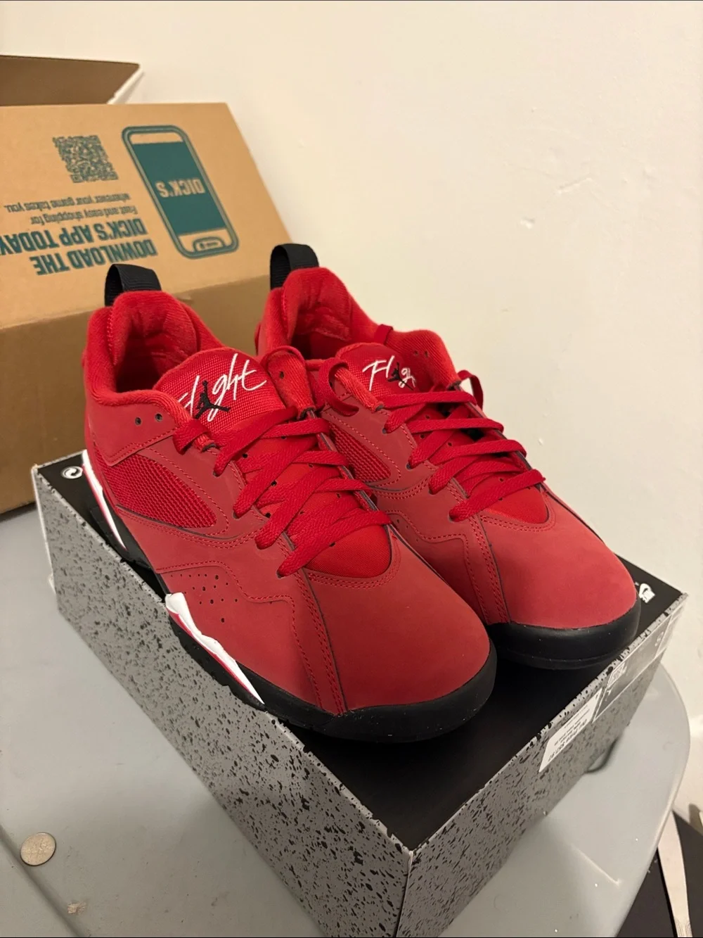 Jordan  MVP 92 Red Low-Top Sneakers with White Jumpman logo New mns sz 8